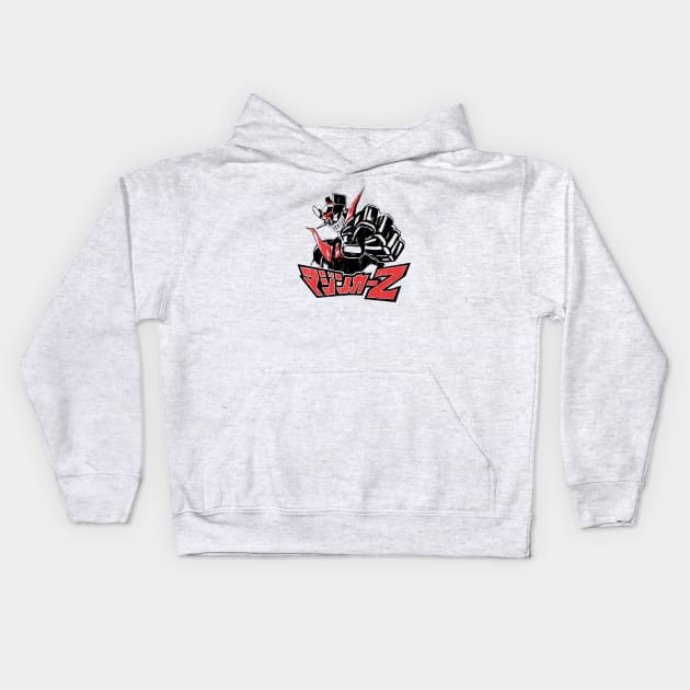 Mazinga Z - Black&Red Kids Hoodie by Yexart